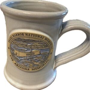 Deneen Pottery USS Arizona memorial coffee mug